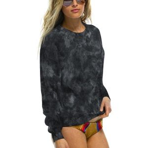 Aviator Nation Charcoal Tiedye Crew Sweatshirt